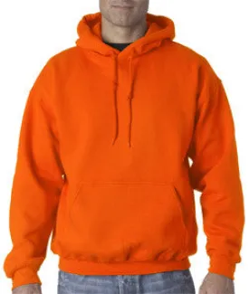 12500 Gildan Adult Gildan DryBlendHooded Sweatshirt Safety Orange (50/50)