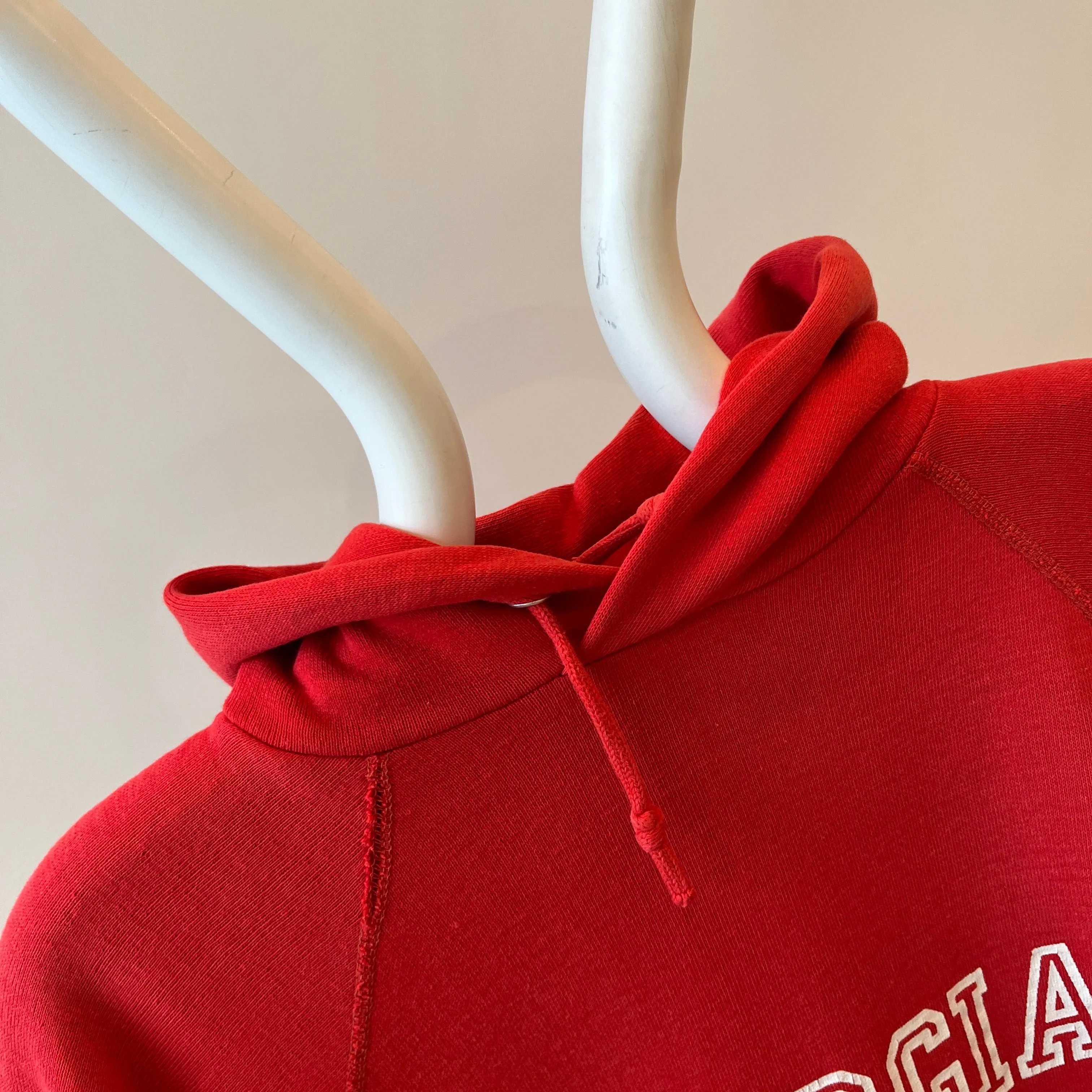1970/80s Sun Faded, Perfectly Worn and Luxuriously Soft Georgie Hoodie - Go DAWGS
