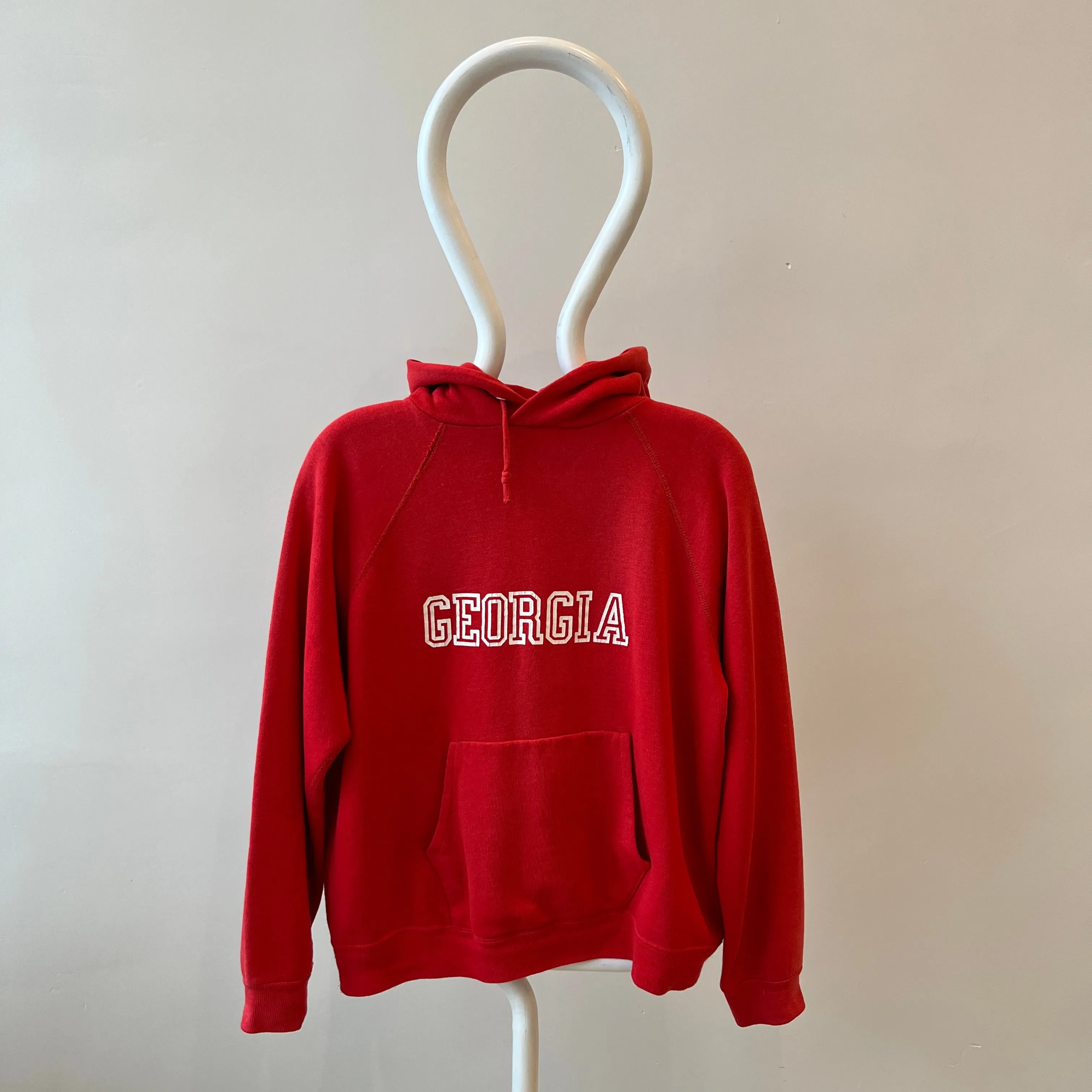 1970/80s Sun Faded, Perfectly Worn and Luxuriously Soft Georgie Hoodie - Go DAWGS
