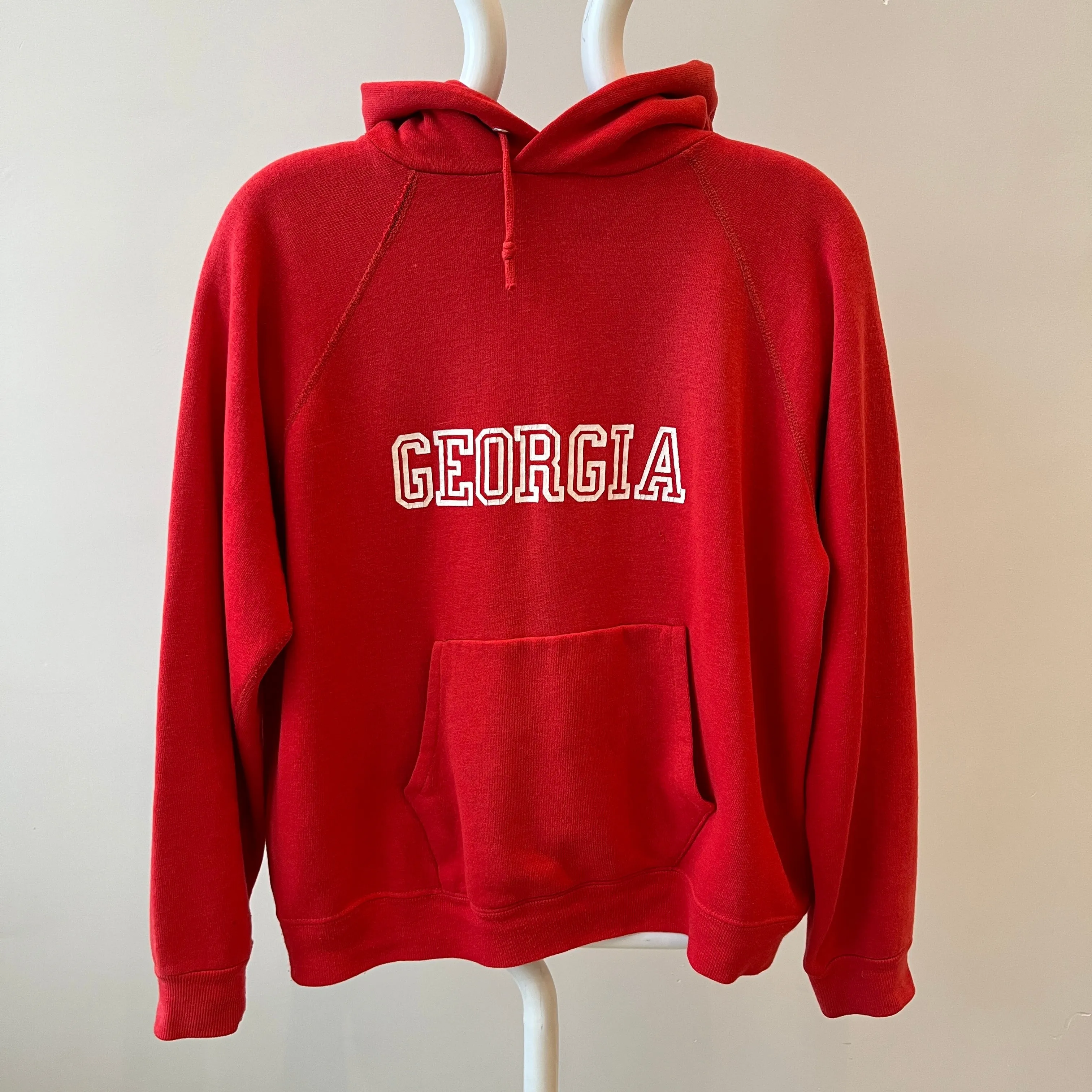 1970/80s Sun Faded, Perfectly Worn and Luxuriously Soft Georgie Hoodie - Go DAWGS