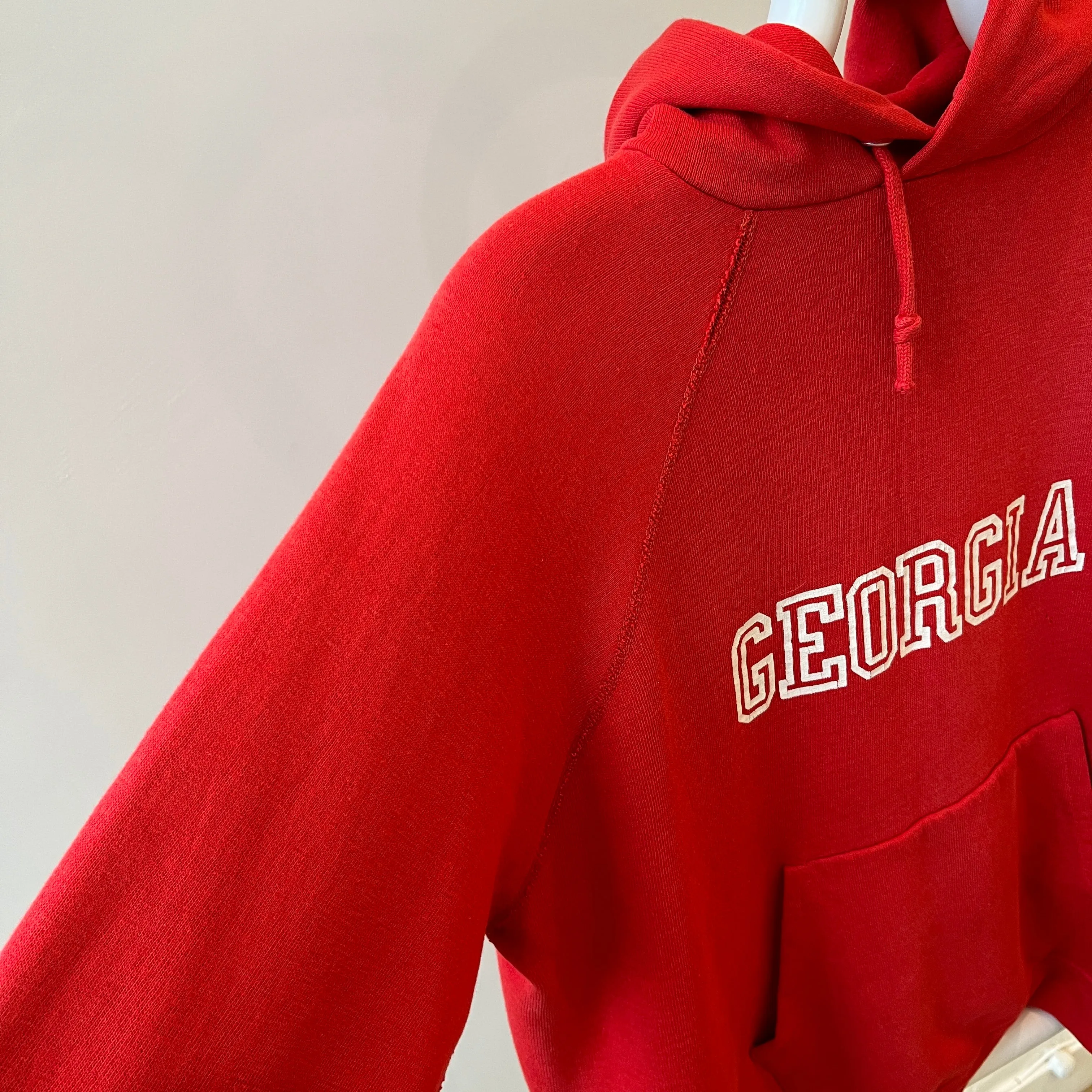 1970/80s Sun Faded, Perfectly Worn and Luxuriously Soft Georgie Hoodie - Go DAWGS