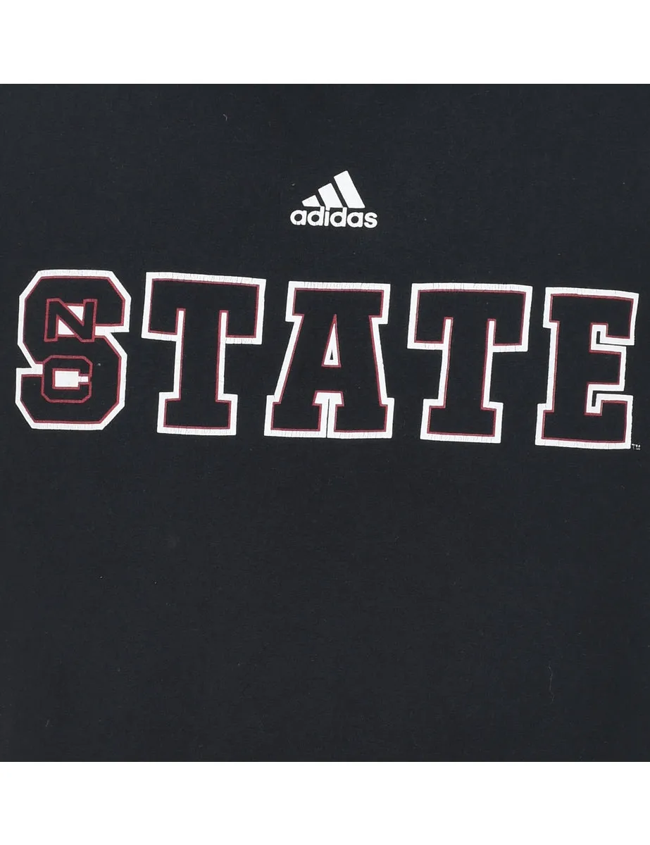 Adidas Black & White Printed T-shirt - M