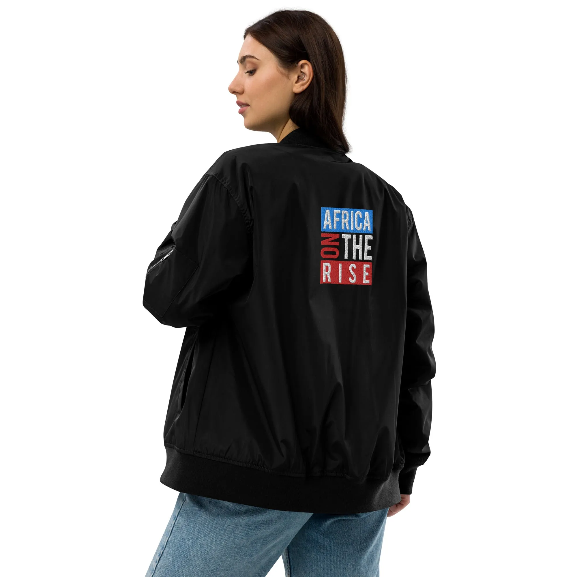 AFRICA ON THE RISE Premium Bomber Jacket