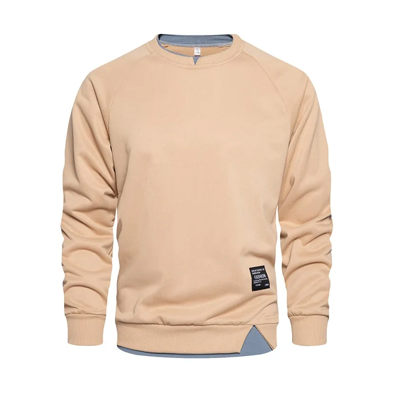Angelo Ricci™ Autumn O-Neck Regular Stylish Pullover Sweatshirt
