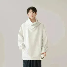 Autumn Winter Oversized Turtleneck Hoodie  Pullover for mens