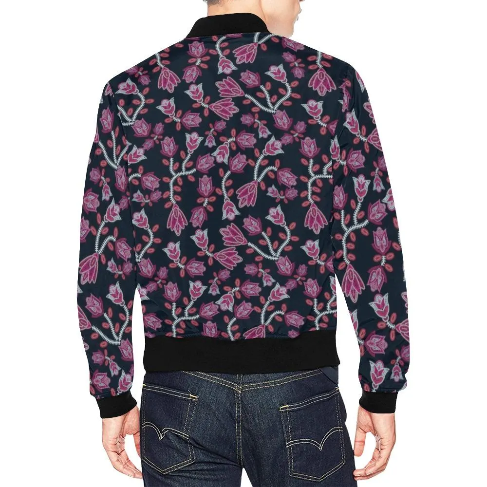 Beaded Pink Bomber Jacket for Men