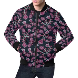 Beaded Pink Bomber Jacket for Men