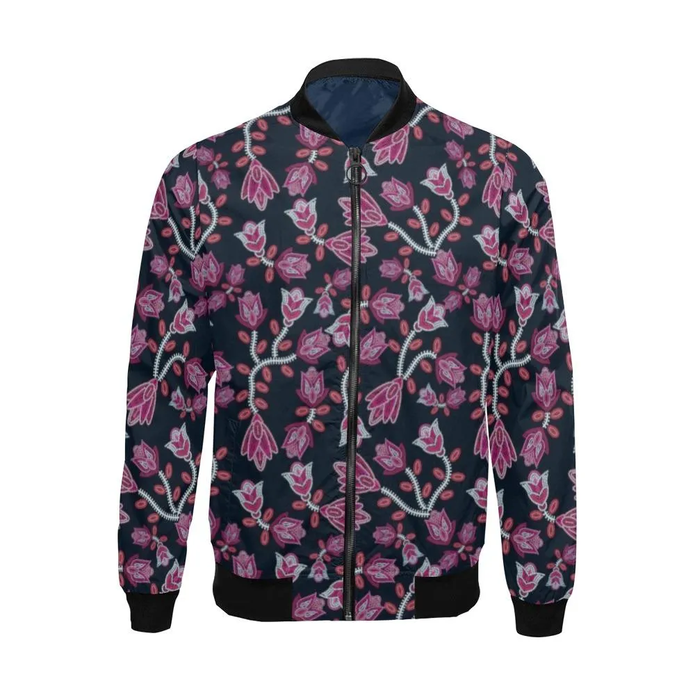 Beaded Pink Bomber Jacket for Men