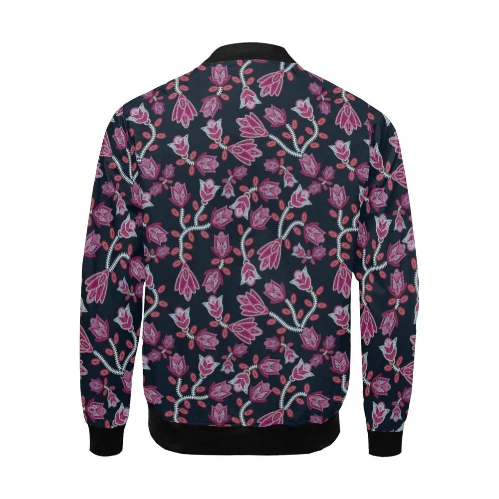 Beaded Pink Bomber Jacket for Men