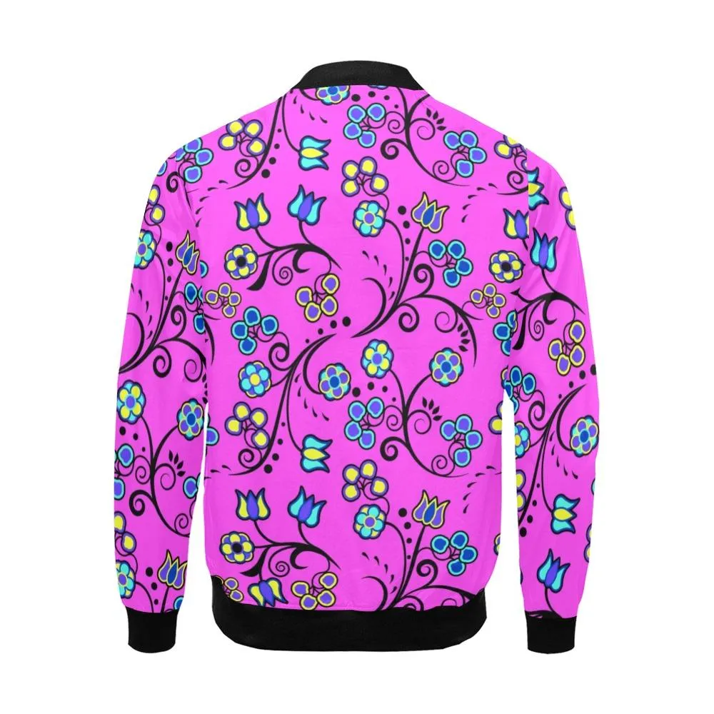 Blue Trio Bubblegum Bomber Jacket for Men