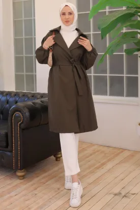 BNG Women Belted Trench Coat Khaki - Clermont