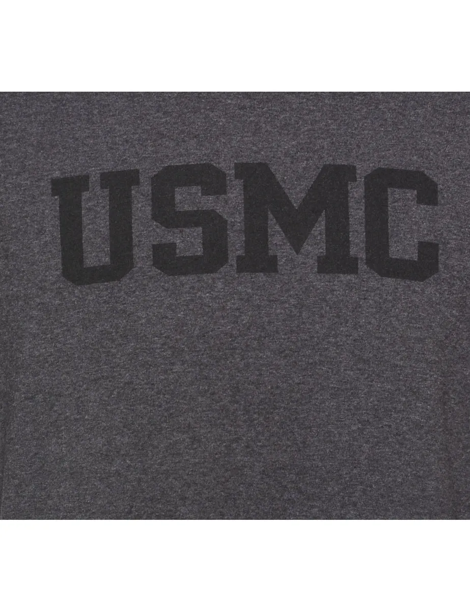 Dark Grey USMC Printed T-shirt - XL