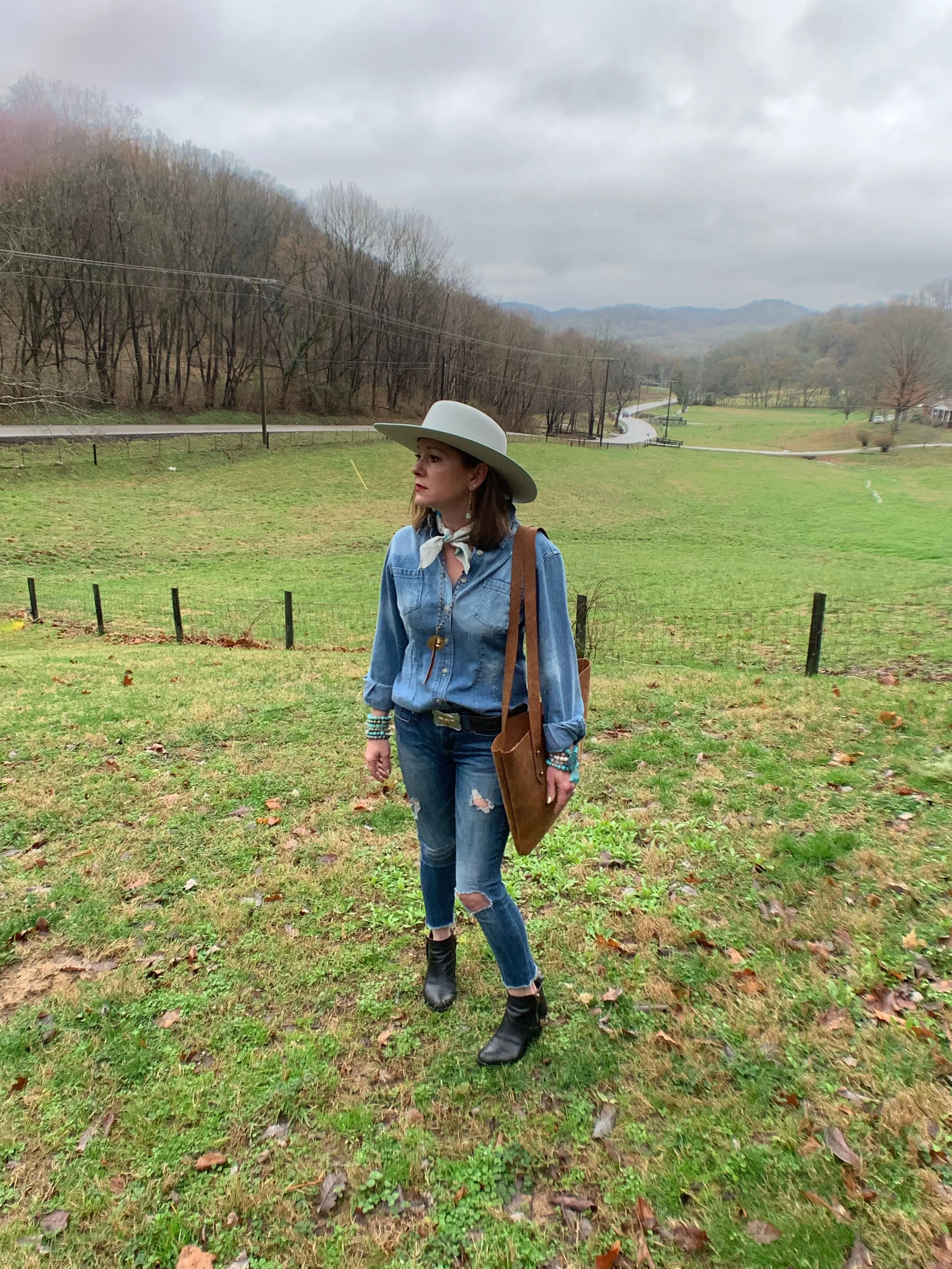 Distressed Denim Shirt