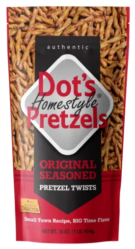 Dot's Pretzels Original Seasoned Pretzel Twist Snack, 16oz Grocery Sized Bag