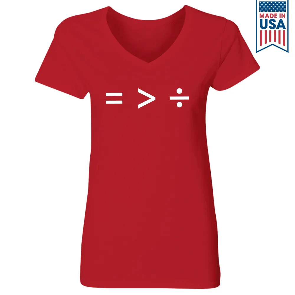 Equality Is Greater Than Division Book Lovers Gift Women's V-neck T-shirt TSVB372