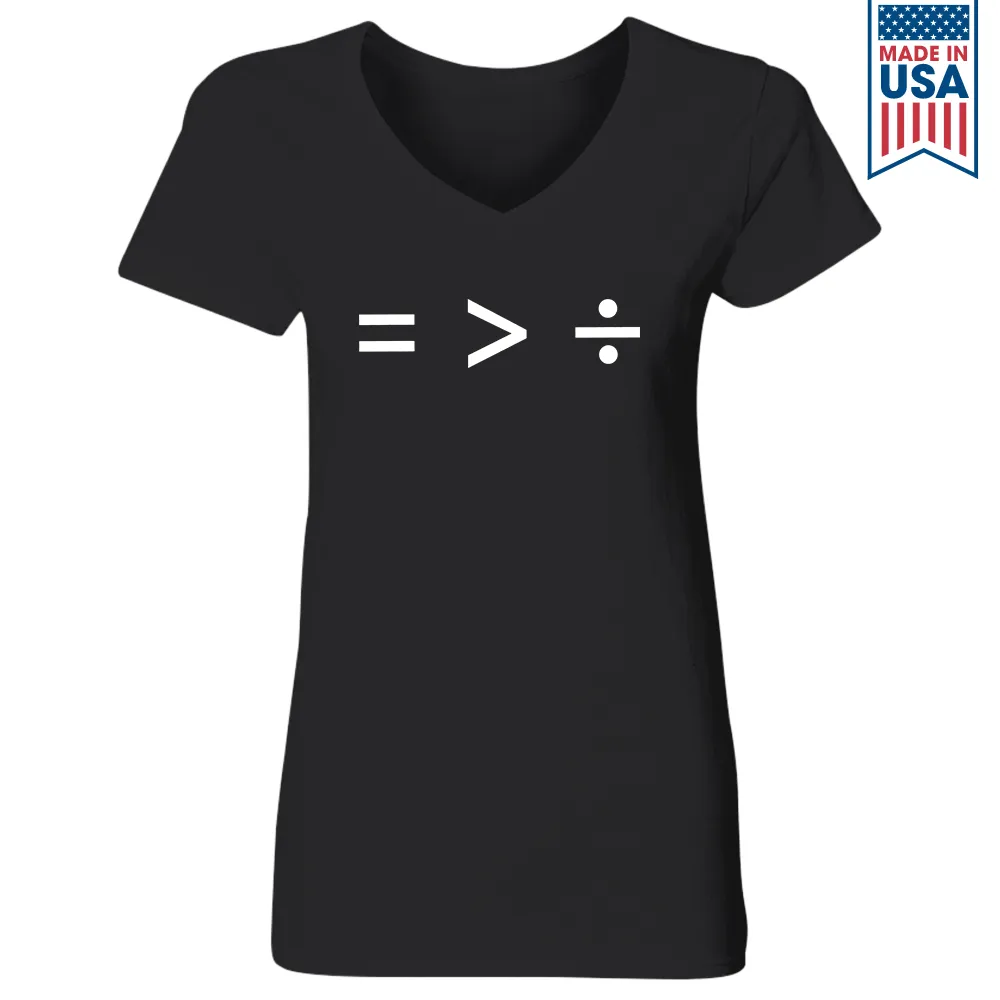 Equality Is Greater Than Division Book Lovers Gift Women's V-neck T-shirt TSVB372