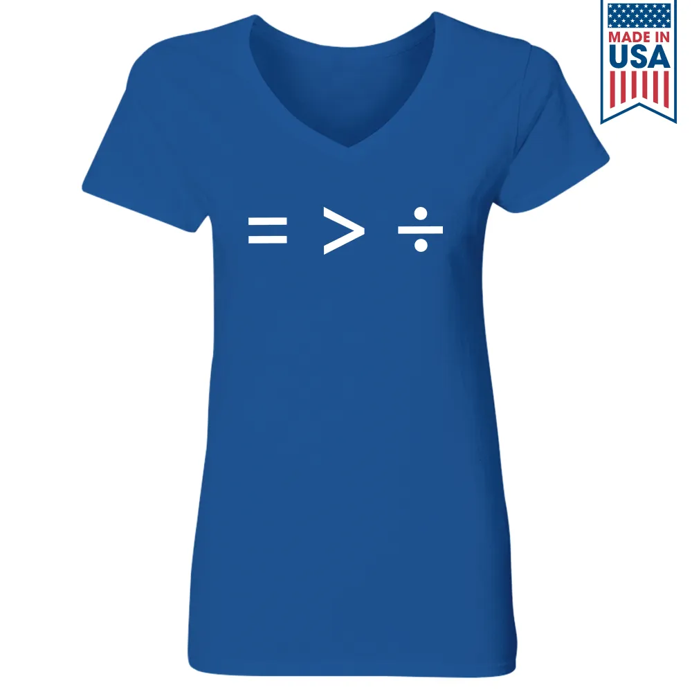 Equality Is Greater Than Division Book Lovers Gift Women's V-neck T-shirt TSVB372