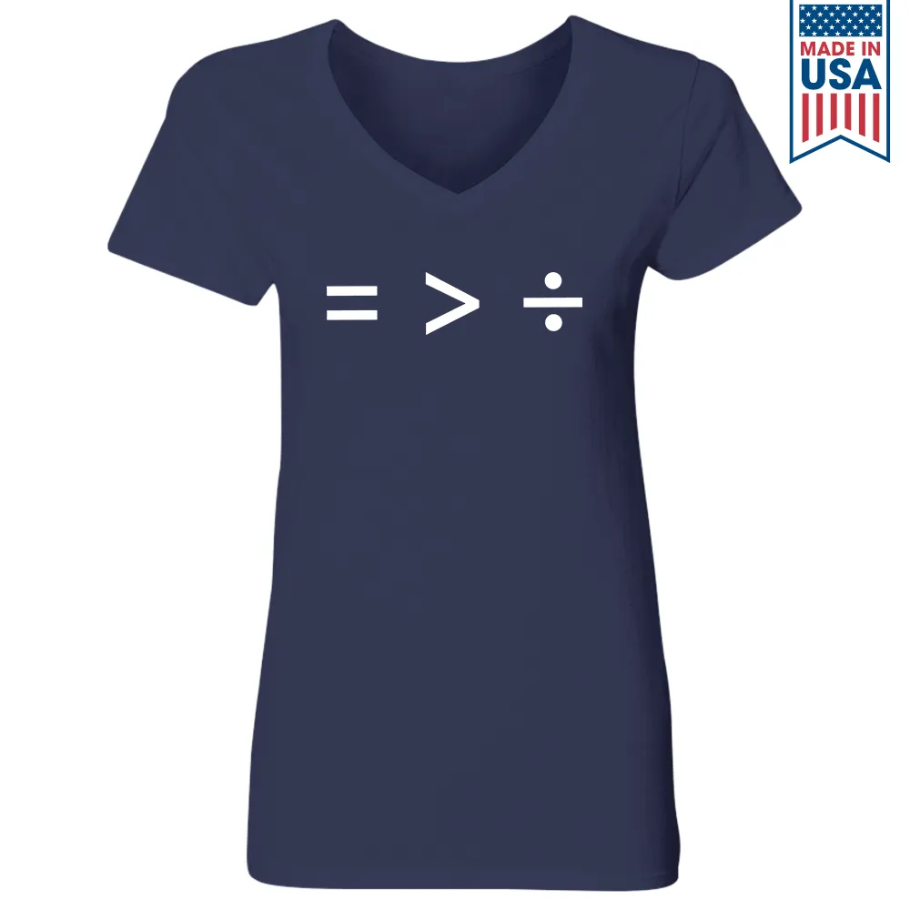 Equality Is Greater Than Division Book Lovers Gift Women's V-neck T-shirt TSVB372