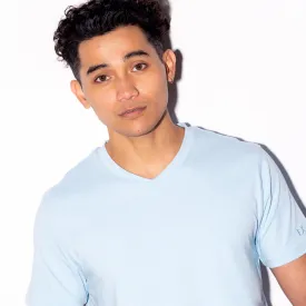 Essential V Neck T-Shirt - Baby Blue