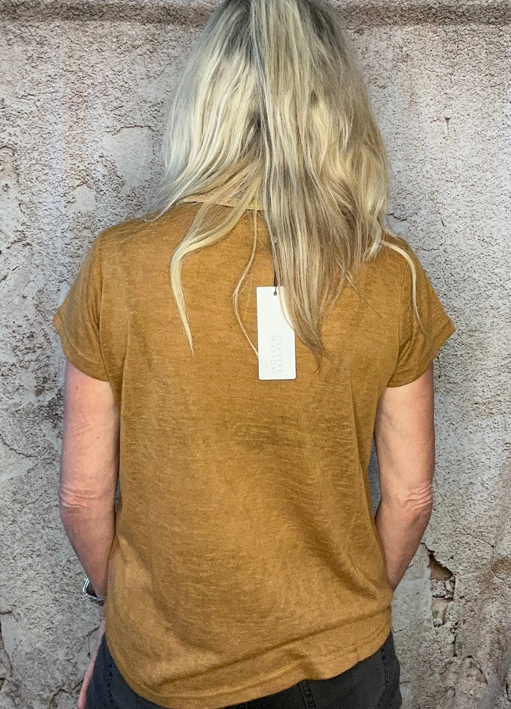 Flamed V Neck T