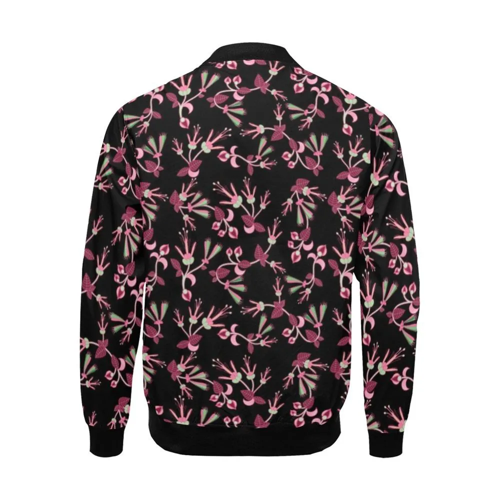 Floral Green Black Bomber Jacket for Men