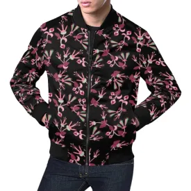 Floral Green Black Bomber Jacket for Men