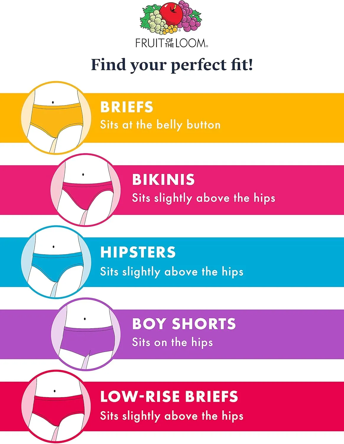 Fruit of the Loom Girls' Cotton Boyshort Underwear
