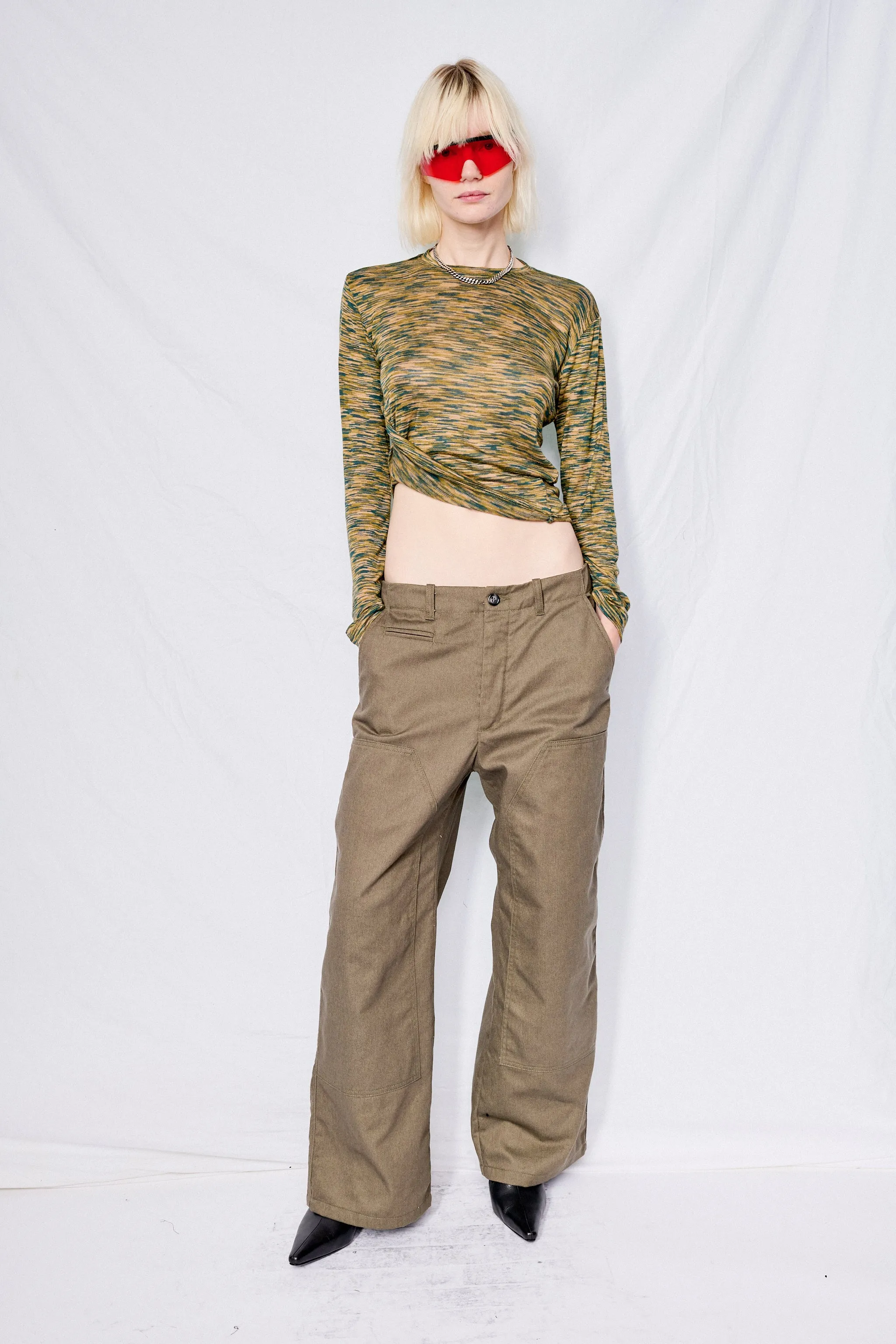 Grey Drill Denim Full Pant