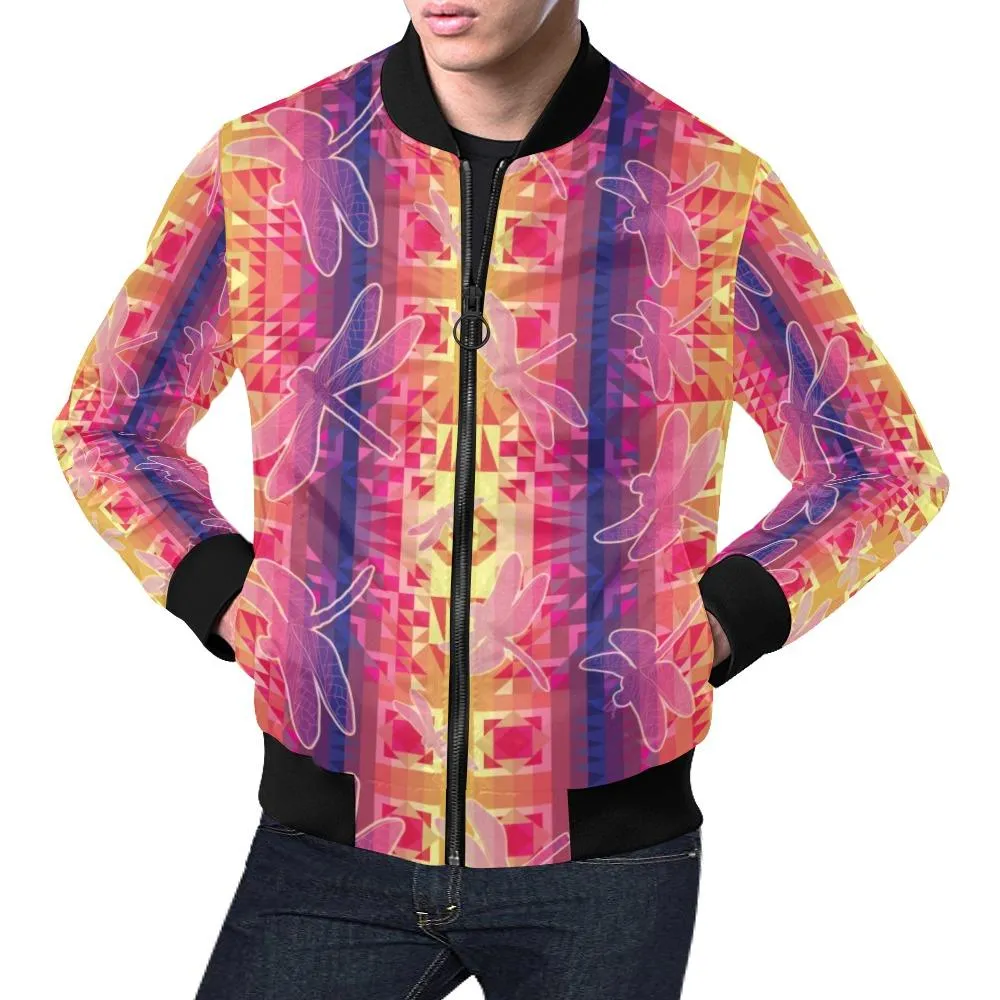 Kaleidoscope Dragonfly Bomber Jacket for Men