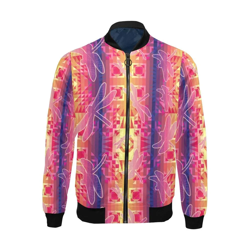 Kaleidoscope Dragonfly Bomber Jacket for Men