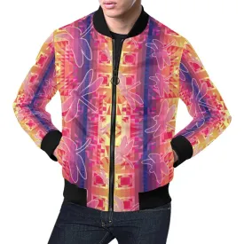 Kaleidoscope Dragonfly Bomber Jacket for Men