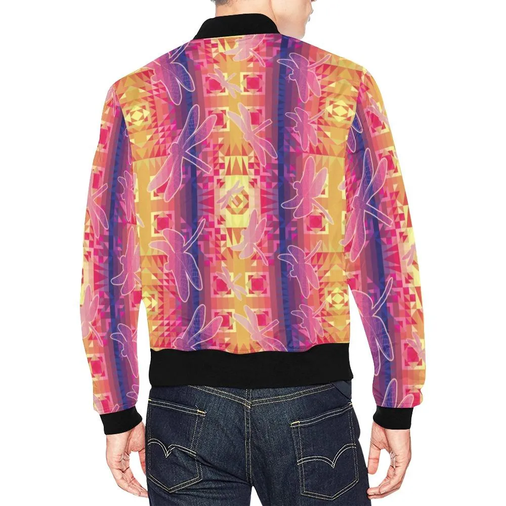 Kaleidoscope Dragonfly Bomber Jacket for Men