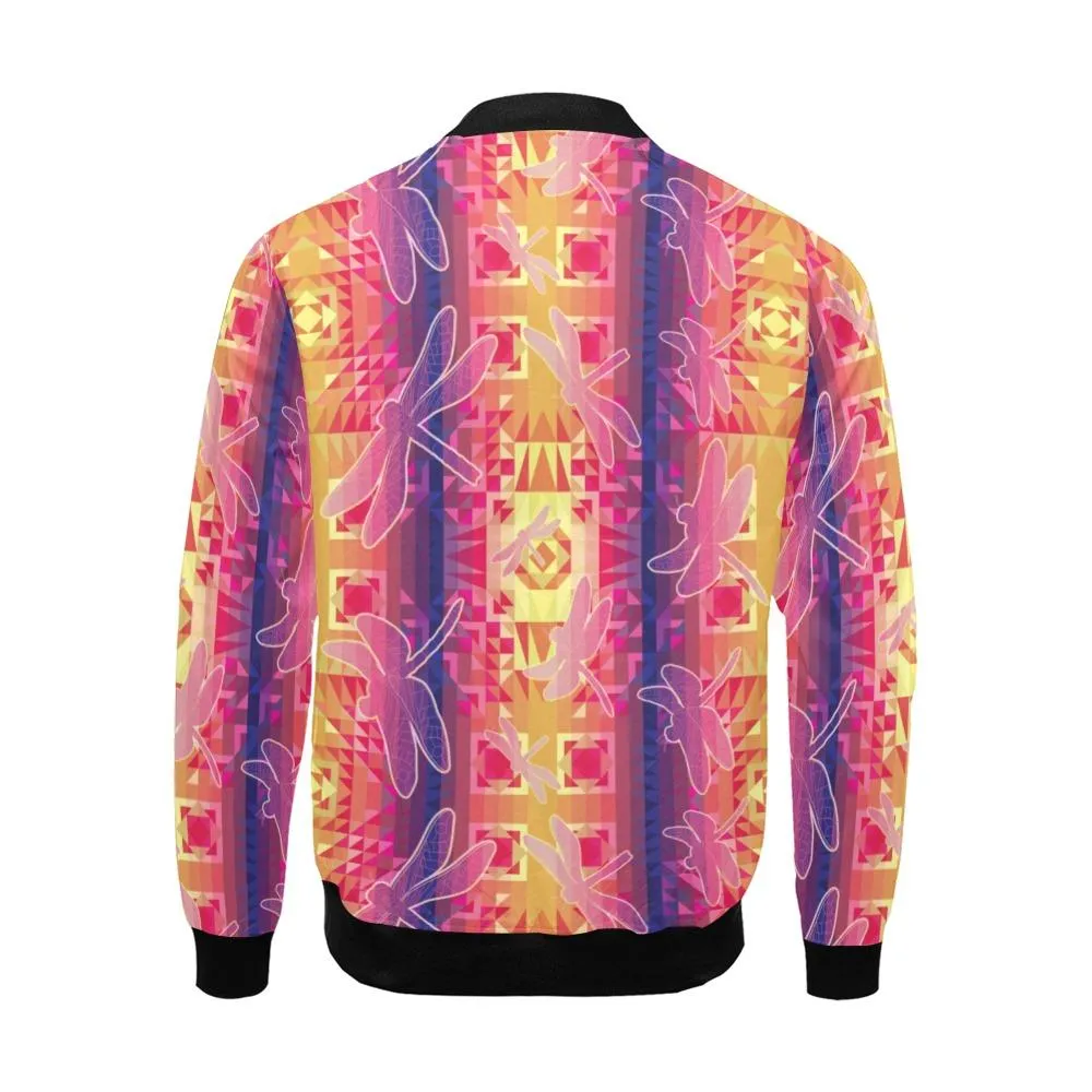 Kaleidoscope Dragonfly Bomber Jacket for Men