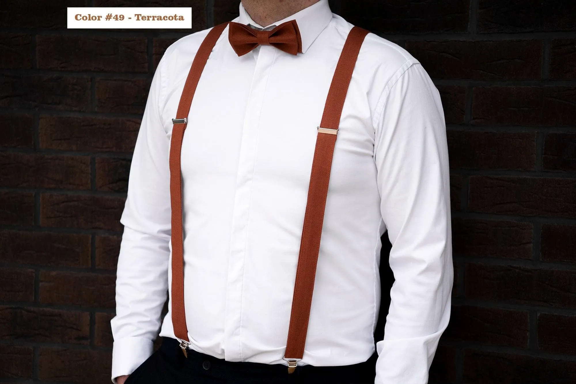 Linen bow tie in CAMEL color HandMade bow tie for kids and adults