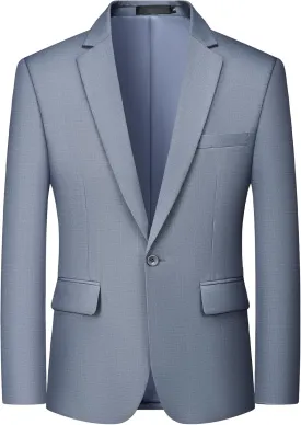 MAGE MALE Men's One Button Suit Jacket Elegant Solid Color Blazers Slim Fit Lightweight Sport Coats Blazer