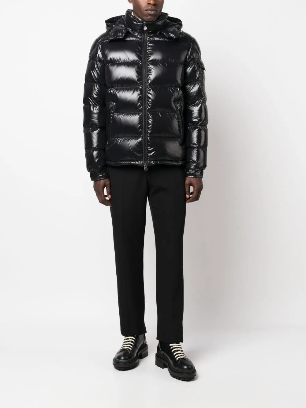 Maya zip-up padded hooded jacket