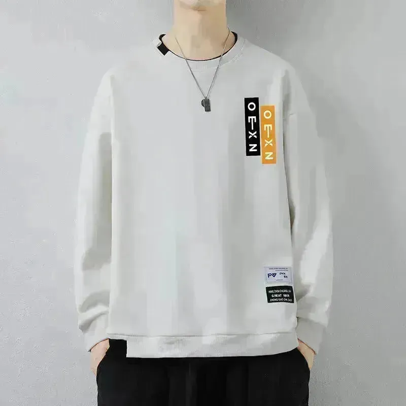 Men's Casual Sweatshirt Round Neck Pullover Top