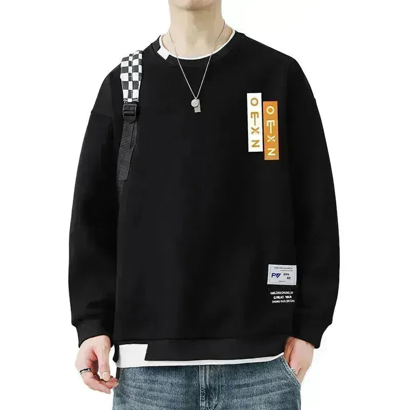 Men's Casual Sweatshirt Round Neck Pullover Top