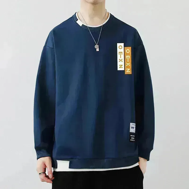Men's Casual Sweatshirt Round Neck Pullover Top