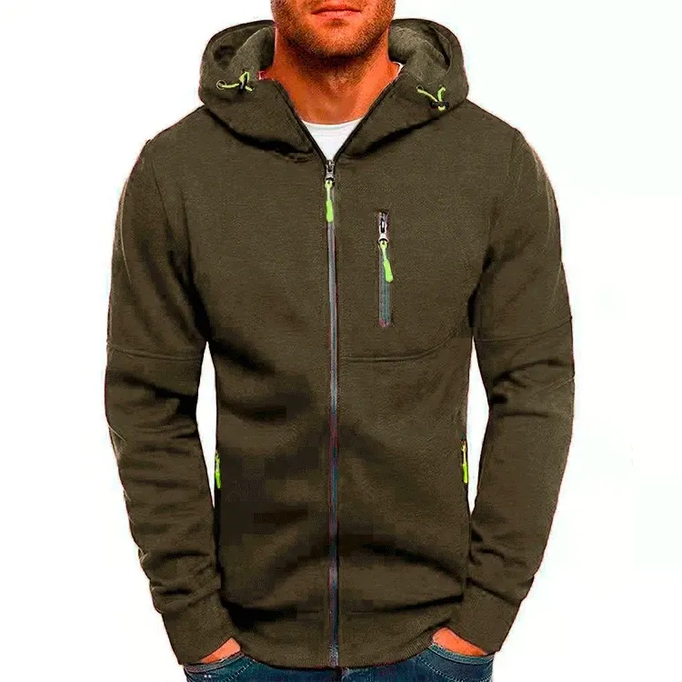 Men's Jacquard Fleece Hooded Sweatshirt Pullover Hoodie