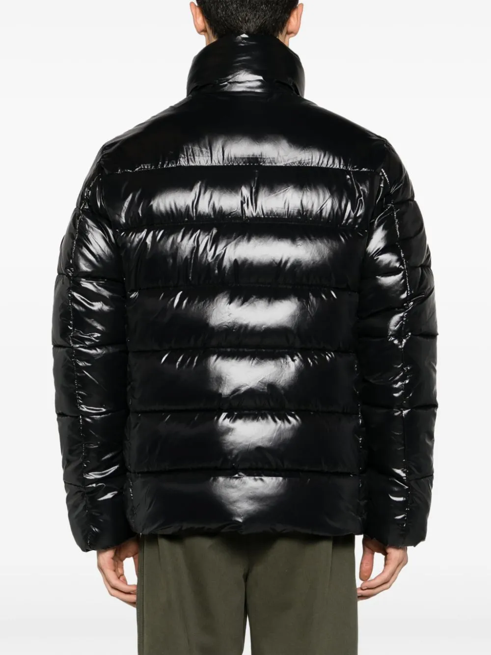 Mitch logo-plaque puffer jacket
