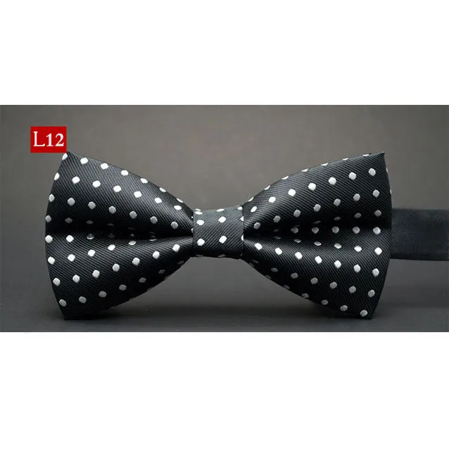 New fashion tuxedo bow tie men red and black tartan groom marry groomsmen wedding party colorful striped butterfly cravats mens