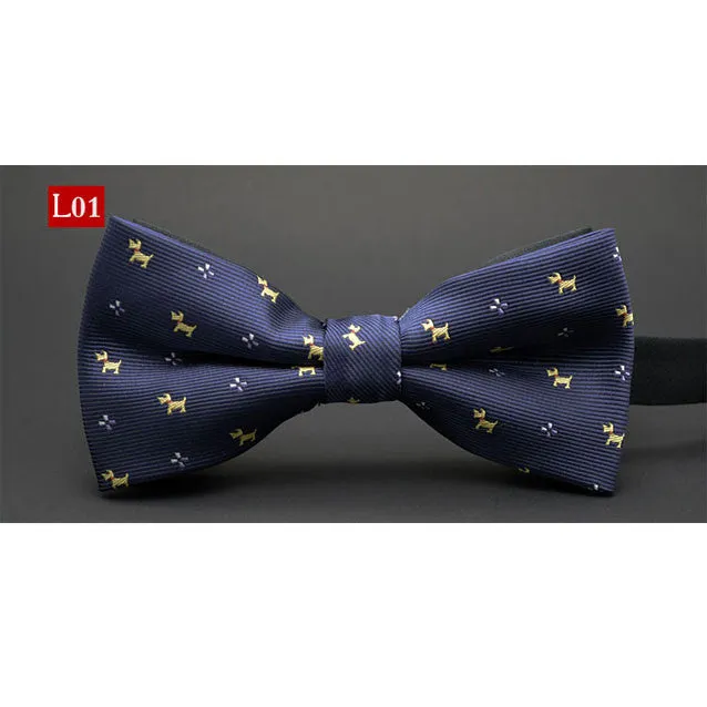 New fashion tuxedo bow tie men red and black tartan groom marry groomsmen wedding party colorful striped butterfly cravats mens