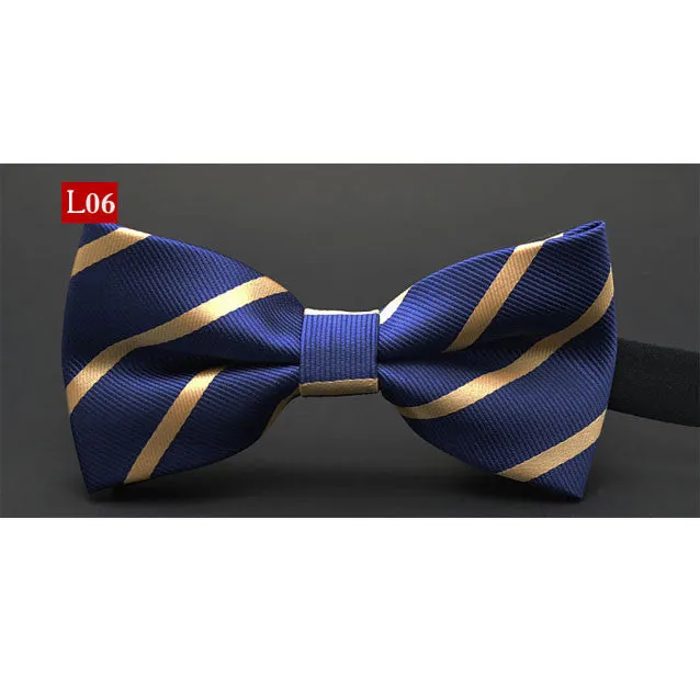 New fashion tuxedo bow tie men red and black tartan groom marry groomsmen wedding party colorful striped butterfly cravats mens