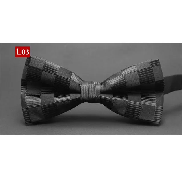 New fashion tuxedo bow tie men red and black tartan groom marry groomsmen wedding party colorful striped butterfly cravats mens