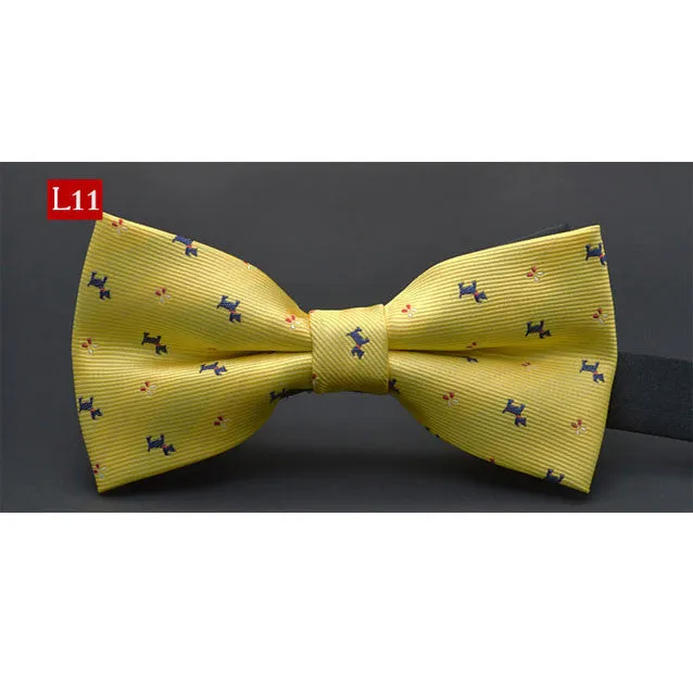 New fashion tuxedo bow tie men red and black tartan groom marry groomsmen wedding party colorful striped butterfly cravats mens
