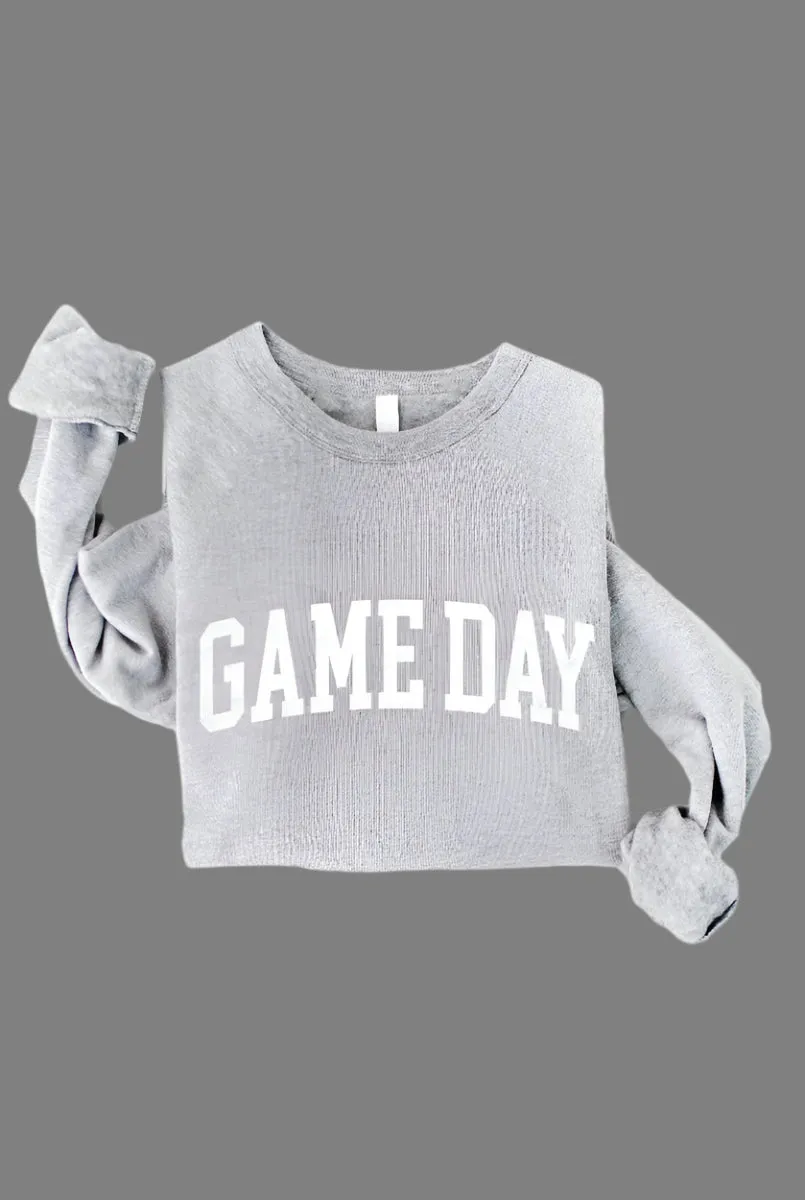 OAT COLLECTIVE - GAME DAY Graphic Sweatshirt: ATHLETIC HEATHER Medium