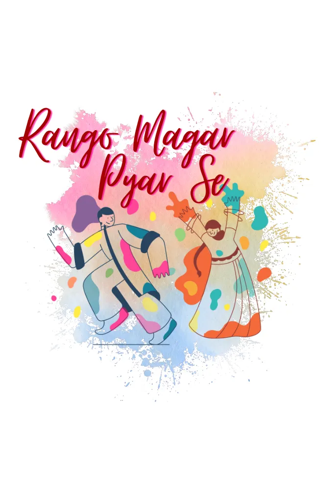 Rango Magar Pyar se with Holi Colour T-shirt for women