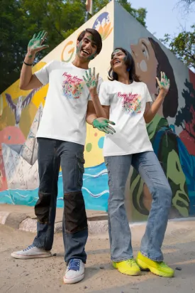 Rango Magar Pyar se with Holi Colour T-shirt for women