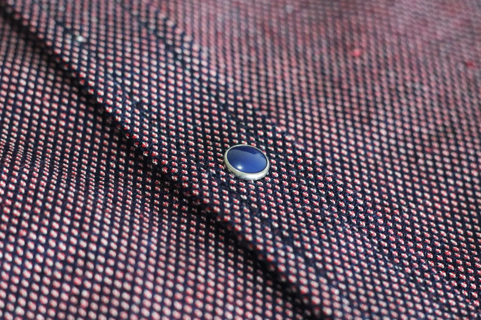 RED DOBBY SASHIKO WESTERN SHIRT
